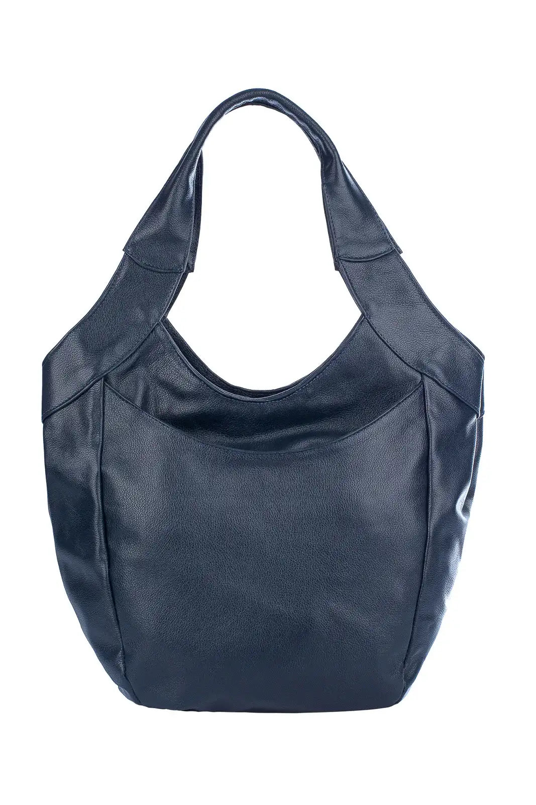 Bolsa saco grande de couro liso Cíntia - Enluaze