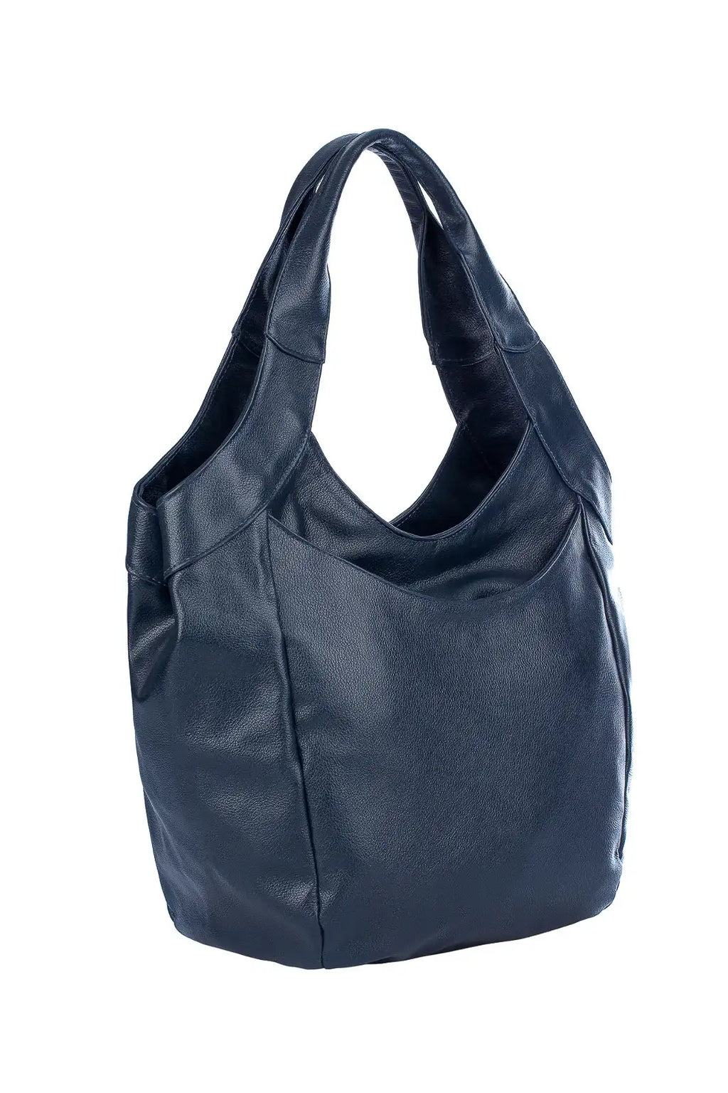 Bolsa saco grande de couro liso Cíntia - Enluaze