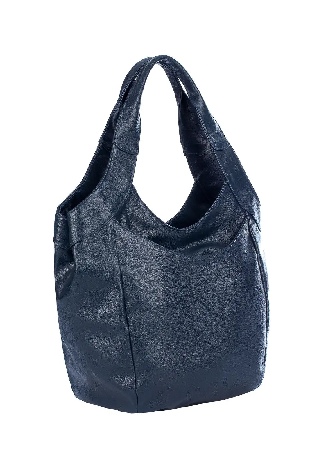 Bolsa saco grande de couro liso Cíntia - Enluaze