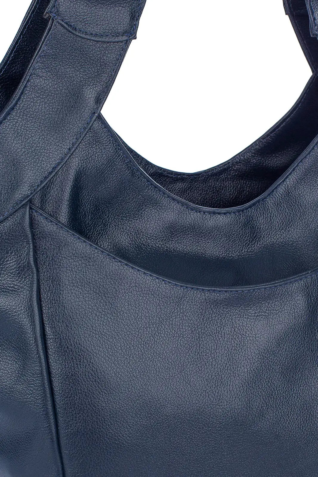 Bolsa saco grande de couro liso Cíntia - Enluaze