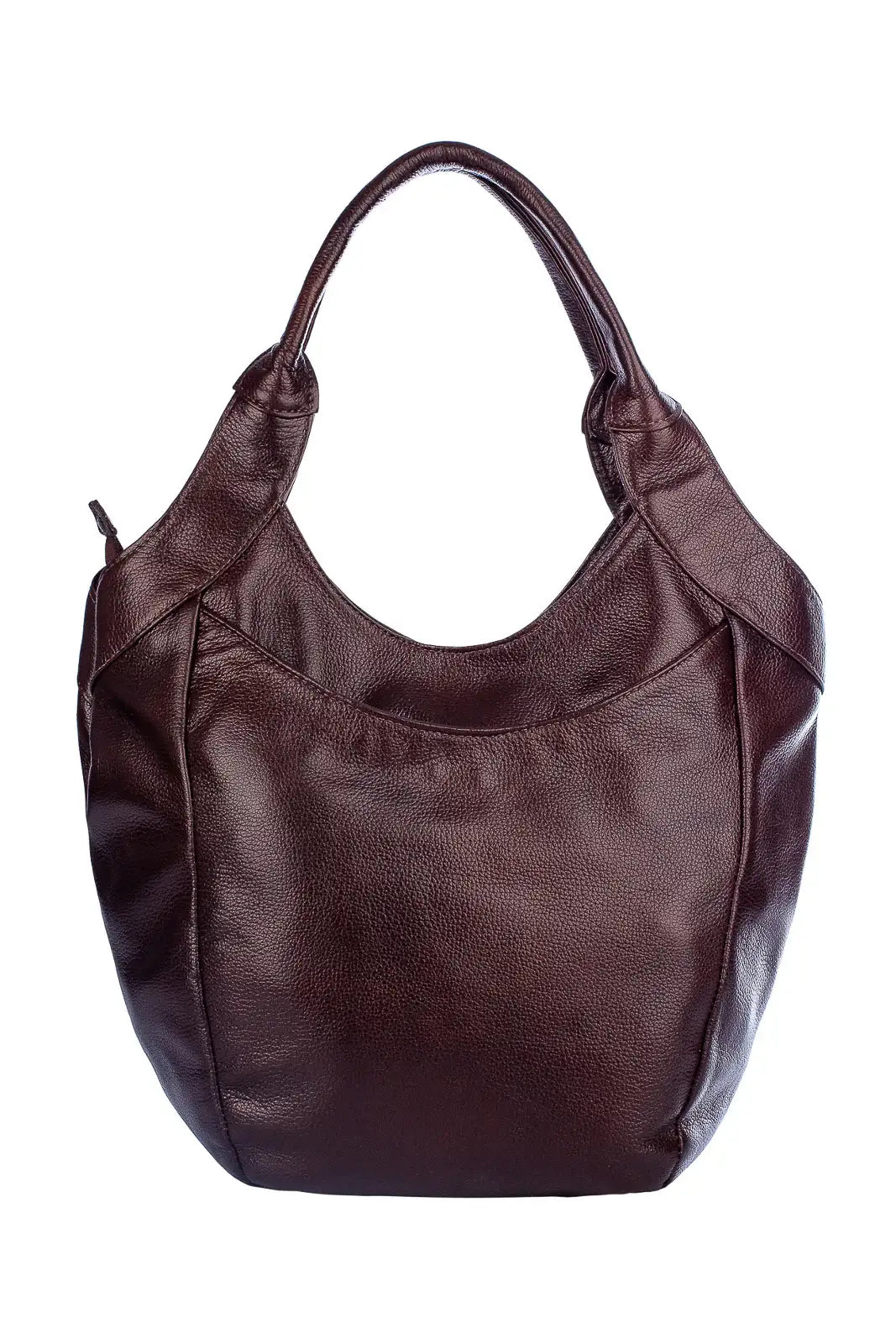 Bolsa saco grande de couro liso Cíntia - Enluaze