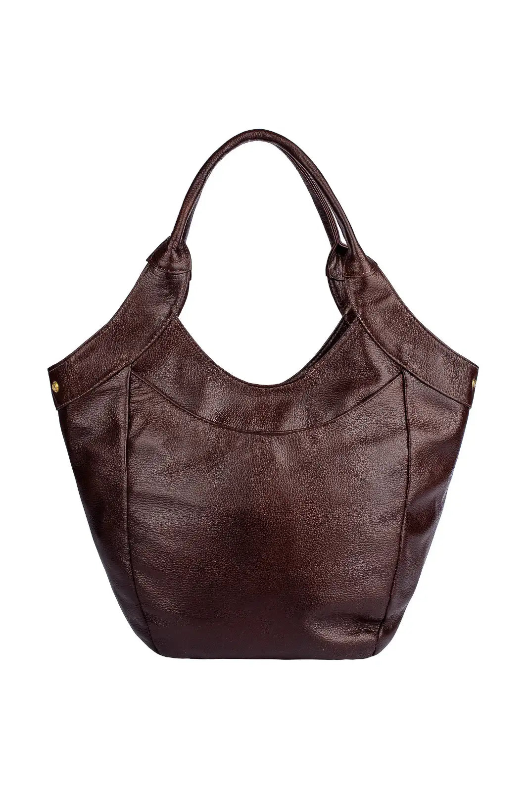 Bolsa saco grande de couro liso Cíntia - Enluaze