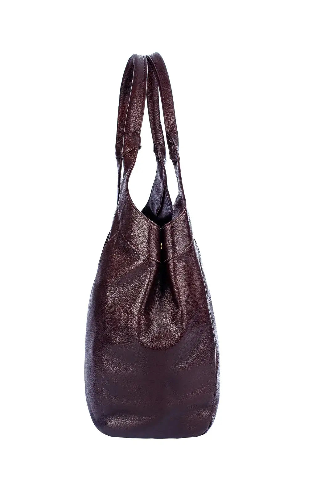 Bolsa saco grande de couro liso Cíntia - Enluaze