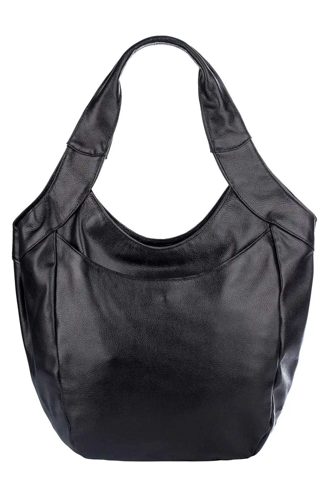 Bolsa saco grande de couro liso Cíntia - Enluaze