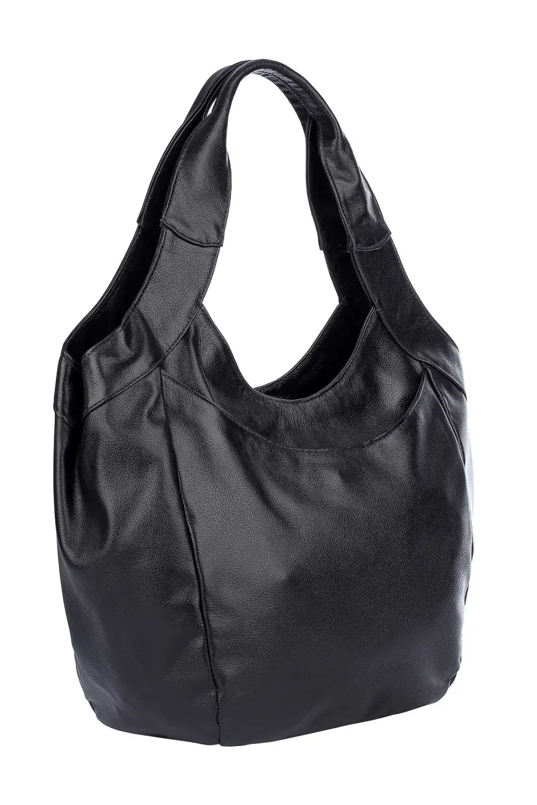 Bolsa saco grande de couro liso Cíntia - Enluaze