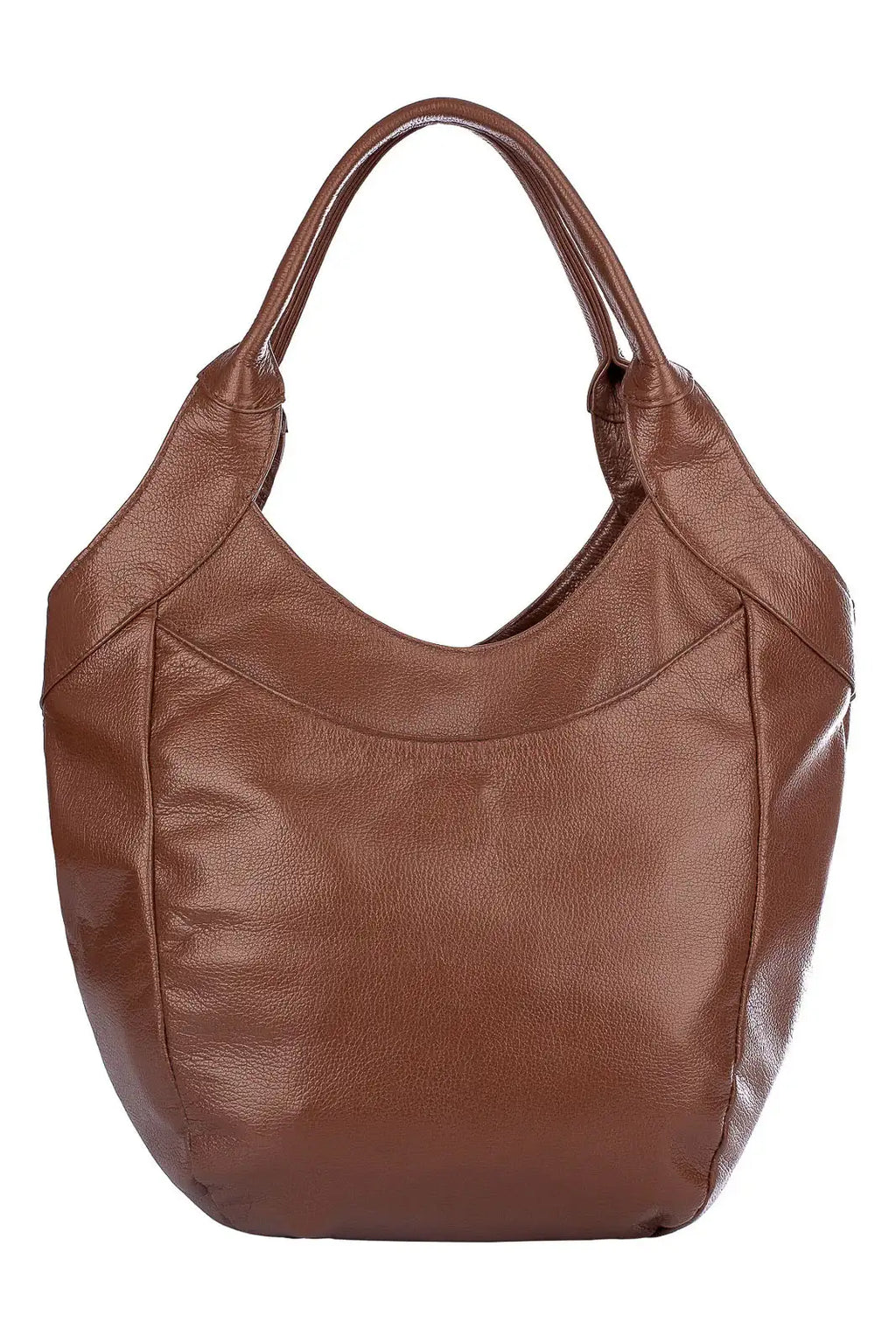 Bolsa saco grande de couro liso Cíntia - Enluaze