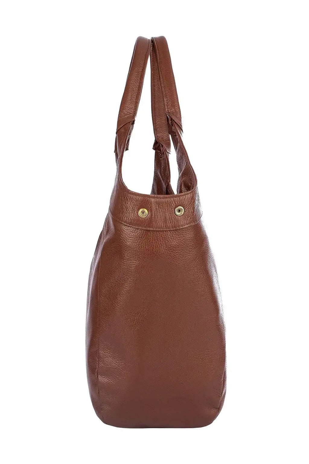 Bolsa saco grande de couro liso Cíntia - Enluaze