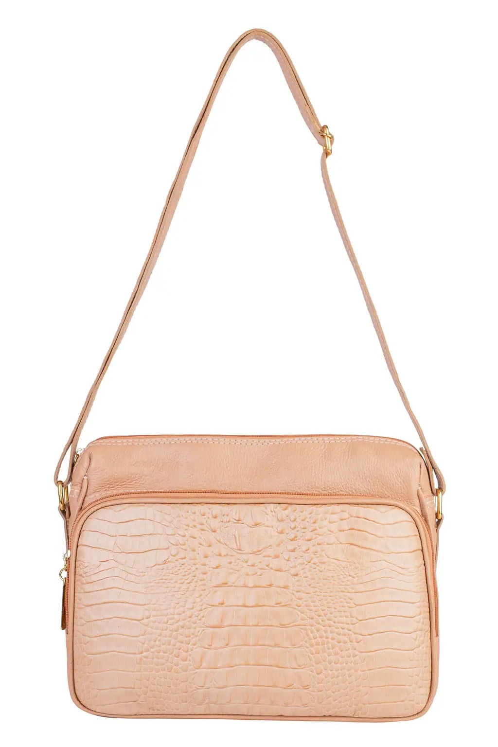 Bolsa de couro croco tiracolo Anita - Enluaze