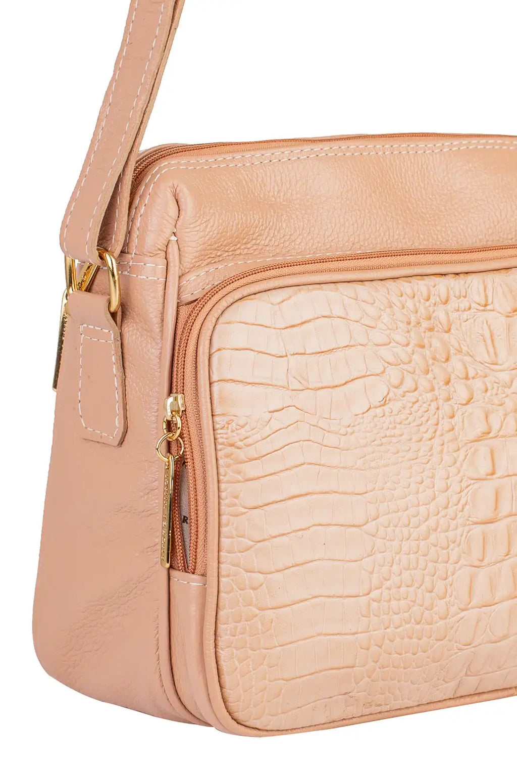 Bolsa de couro croco tiracolo Anita - Enluaze