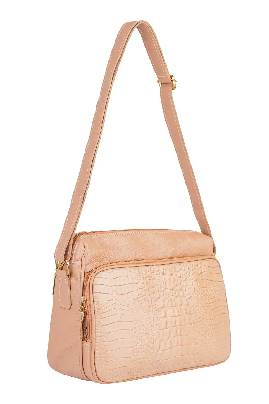 Bolsa de couro croco tiracolo Anita - Enluaze