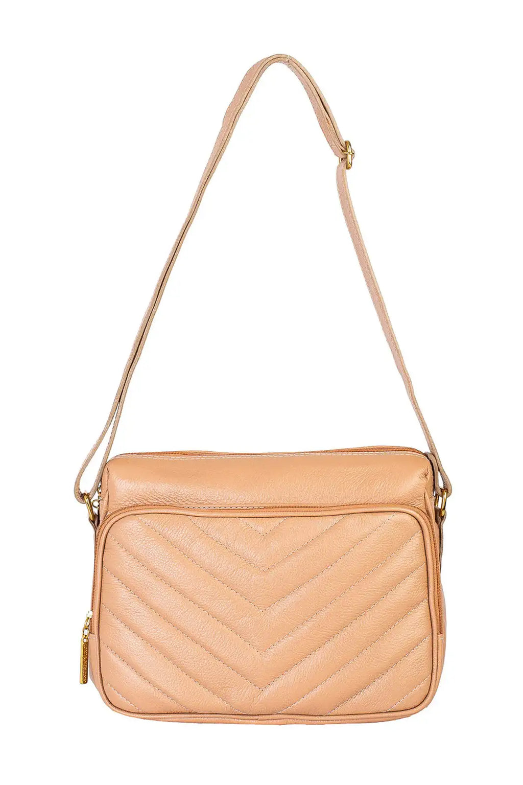 Bolsa de couro liso tiracolo Anita - Enluaze