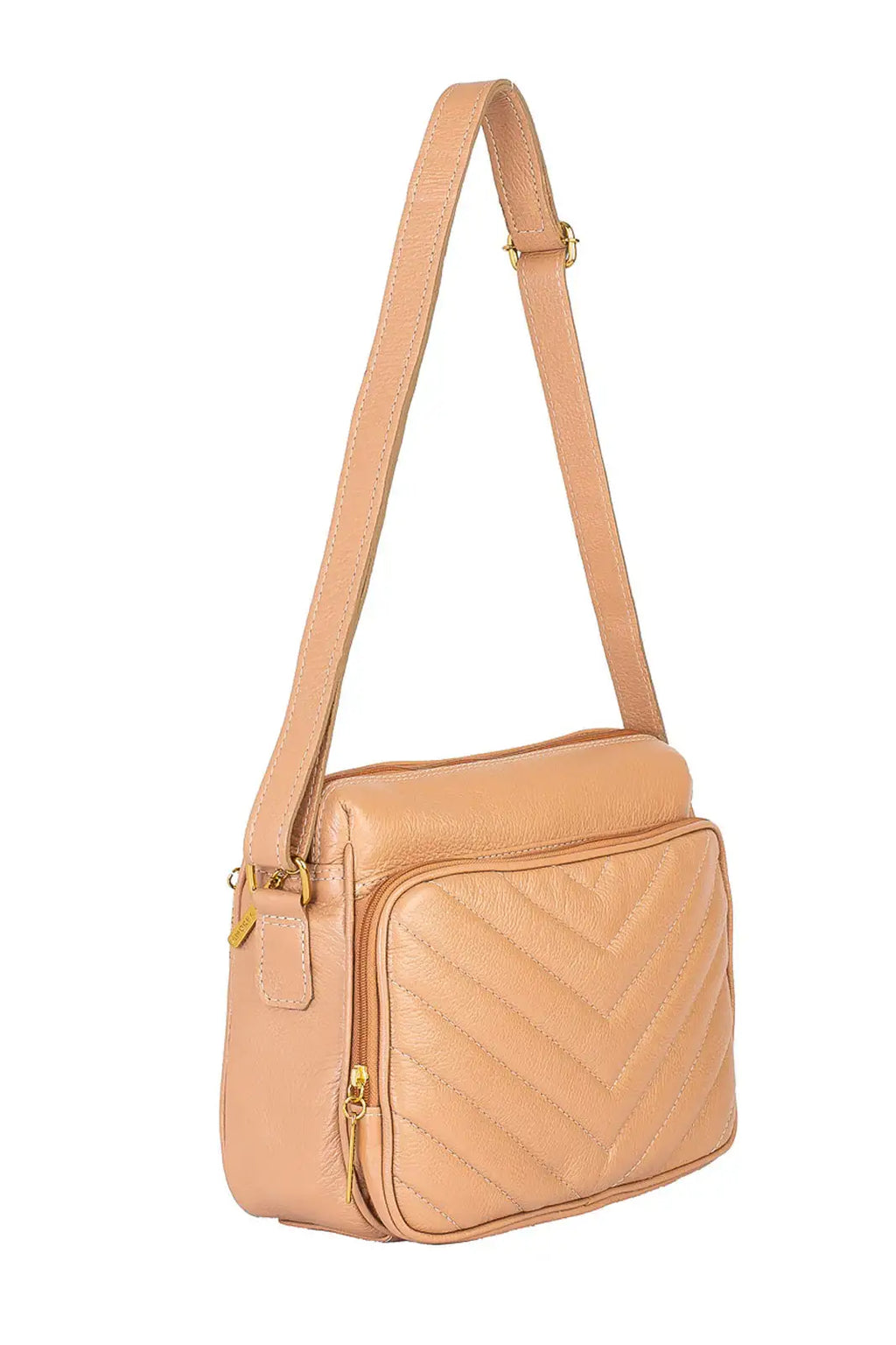 Bolsa de couro liso tiracolo Anita - Enluaze