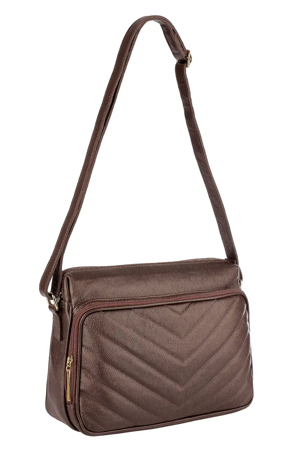 Bolsa de couro liso tiracolo Anita - Enluaze