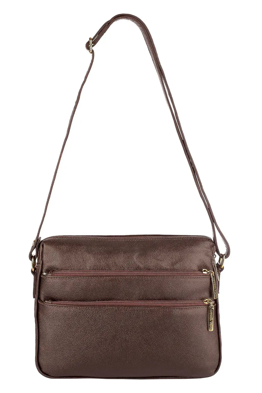 Bolsa de couro liso tiracolo Anita - Enluaze