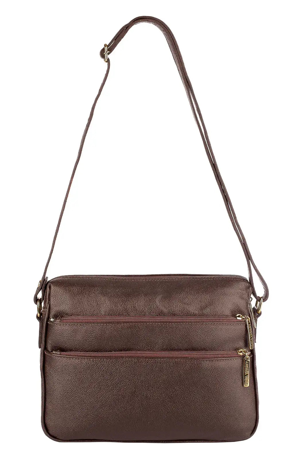 Bolsa de couro liso tiracolo Anita - Enluaze