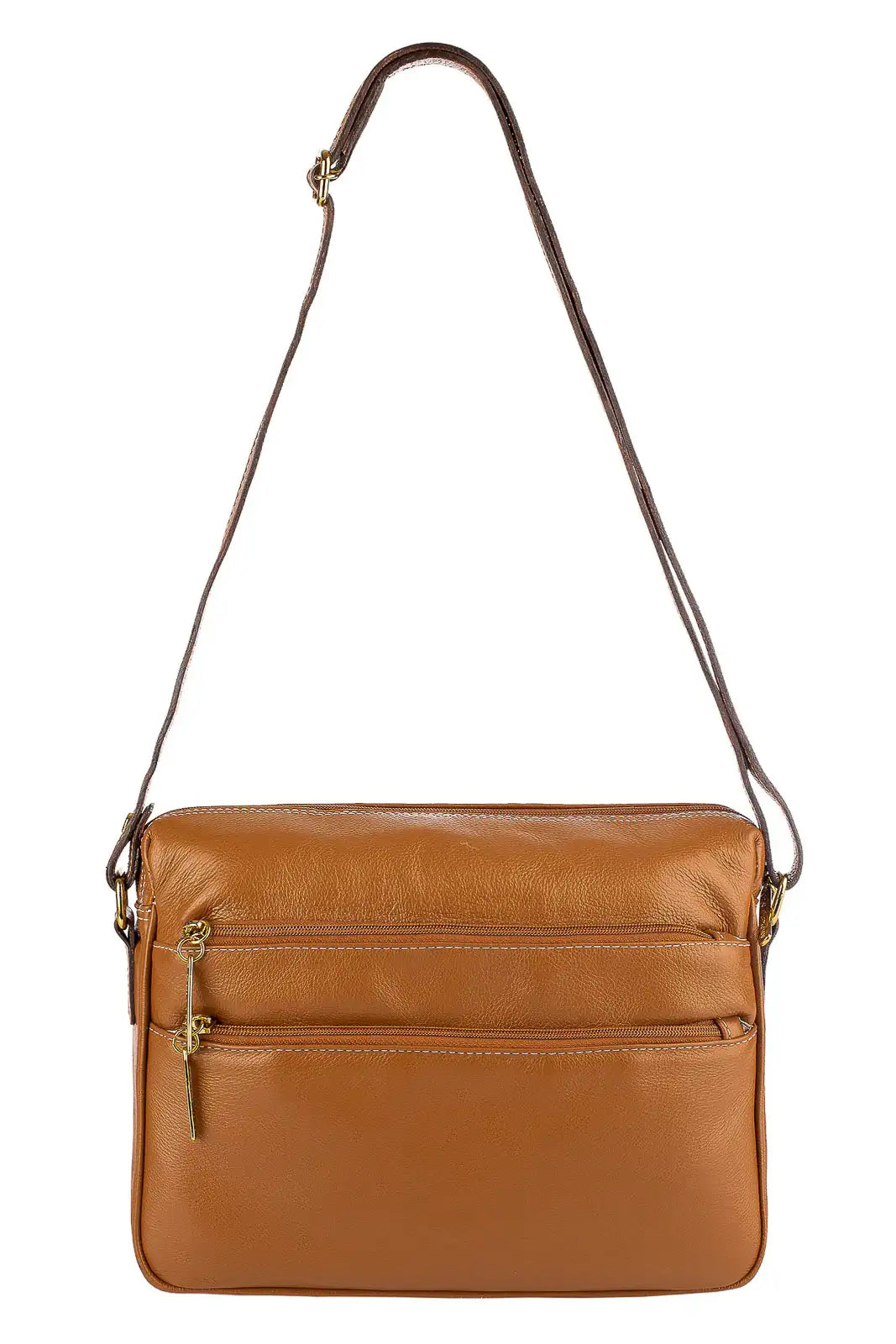 Bolsa de couro liso tiracolo Anita - Enluaze