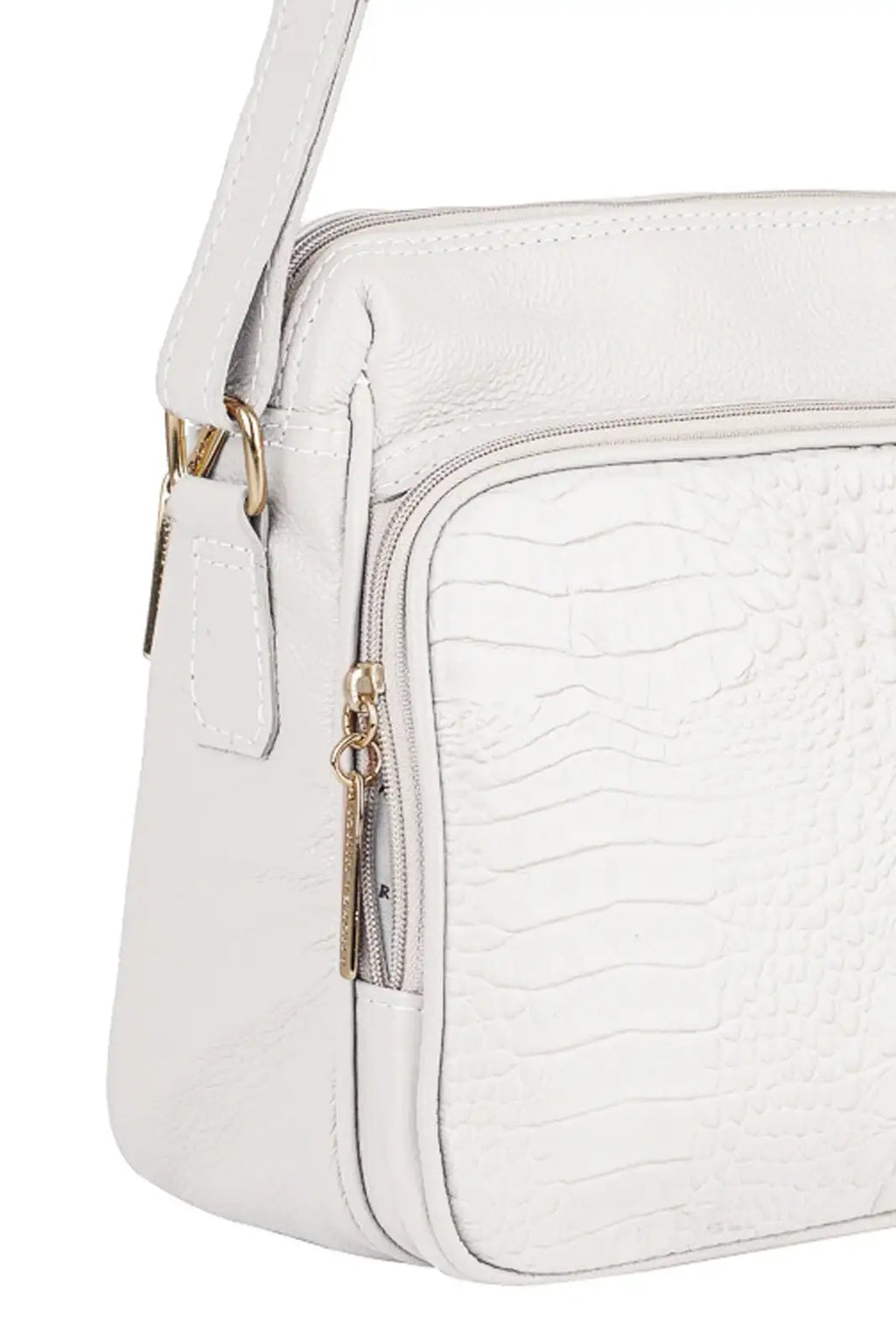 Bolsa de couro croco tiracolo Anita - Enluaze