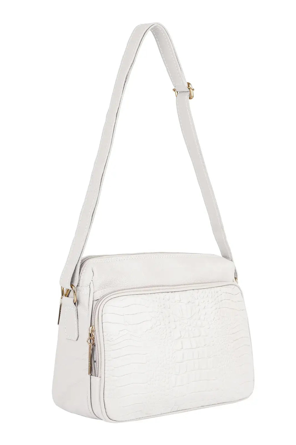 Bolsa de couro croco tiracolo Anita - Enluaze