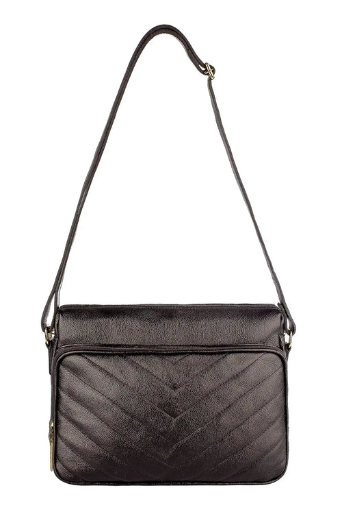 Bolsa de couro liso tiracolo Anita - Enluaze