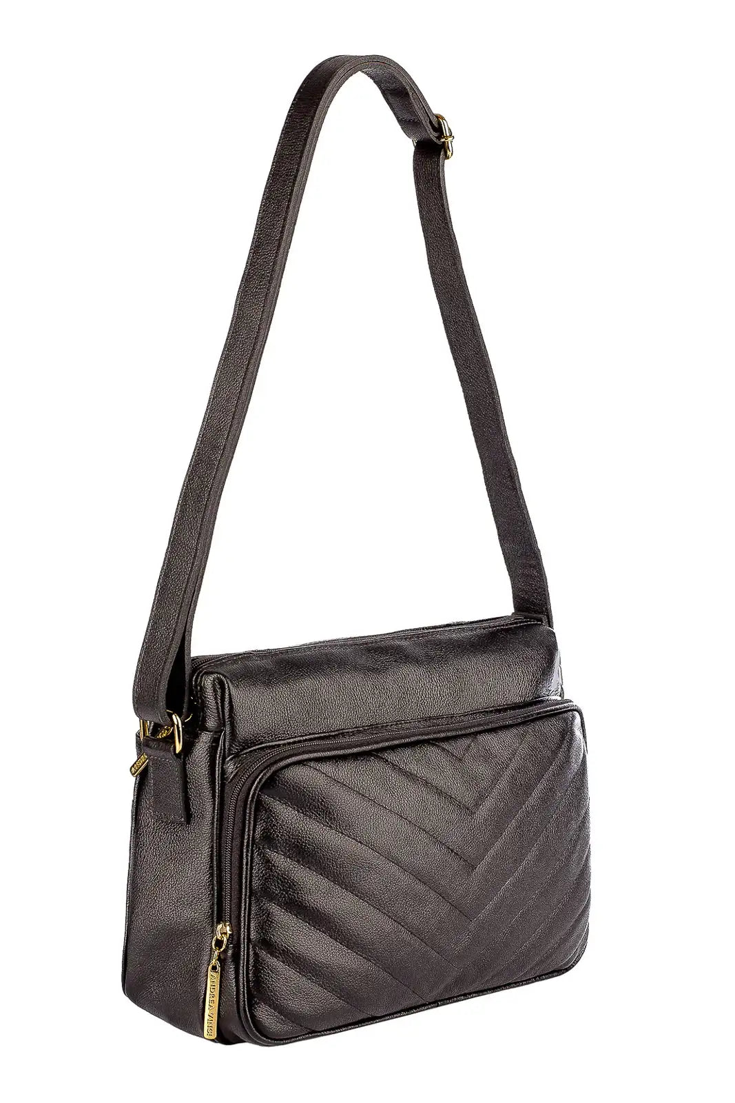 Bolsa de couro liso tiracolo Anita - Enluaze