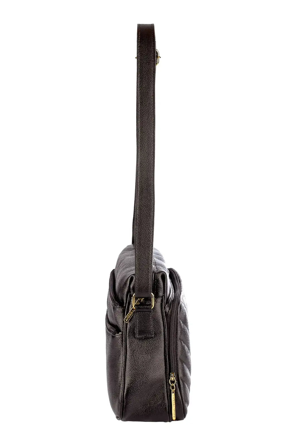 Bolsa de couro liso tiracolo Anita - Enluaze