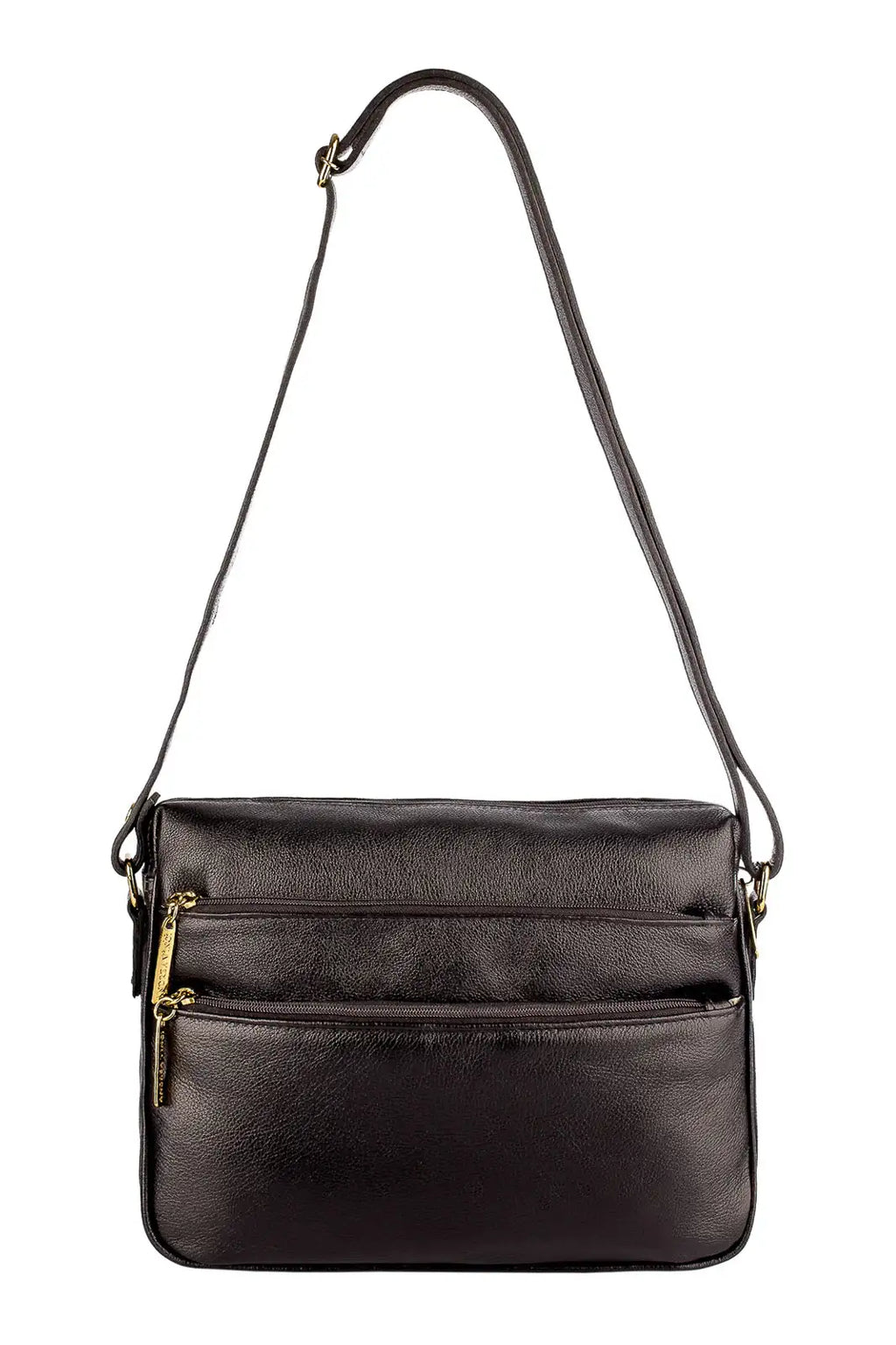 Bolsa de couro liso tiracolo Anita - Enluaze