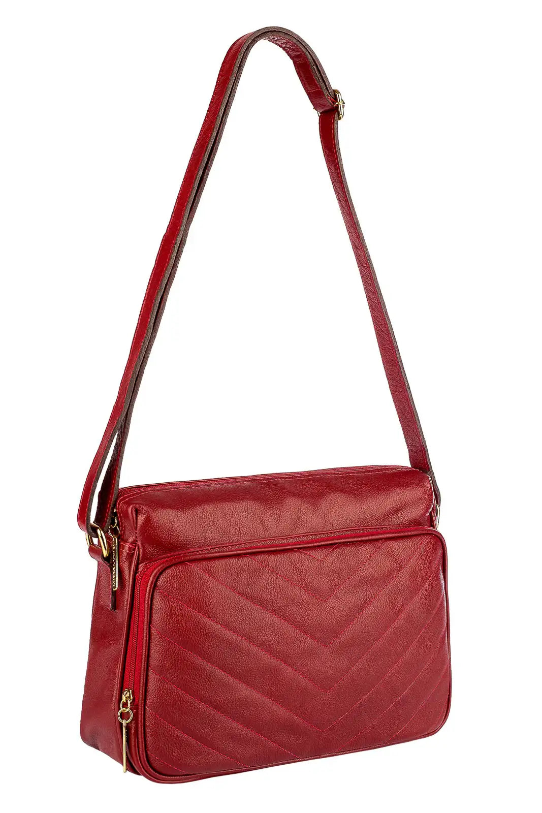 Bolsa de couro liso tiracolo Anita - Enluaze