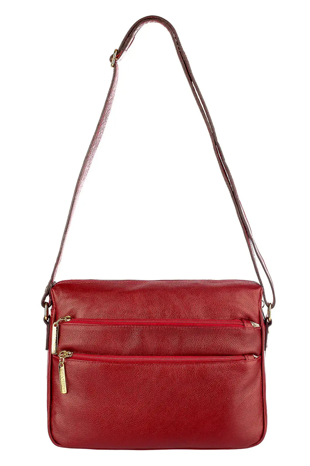 Bolsa de couro liso tiracolo Anita - Enluaze