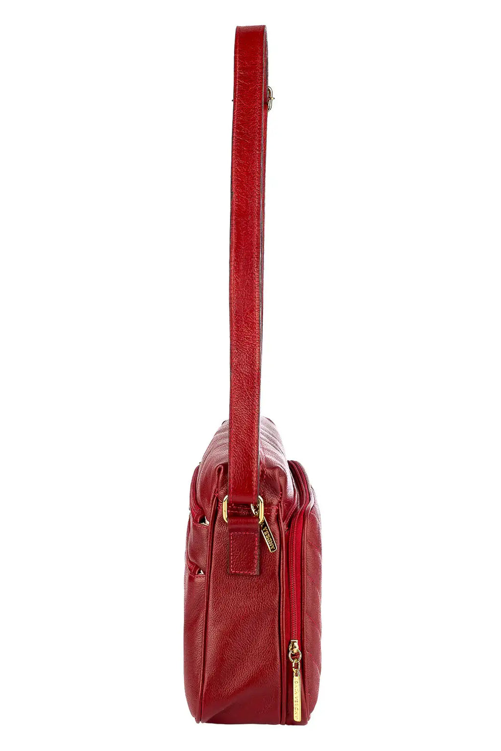 Bolsa de couro liso tiracolo Anita - Enluaze