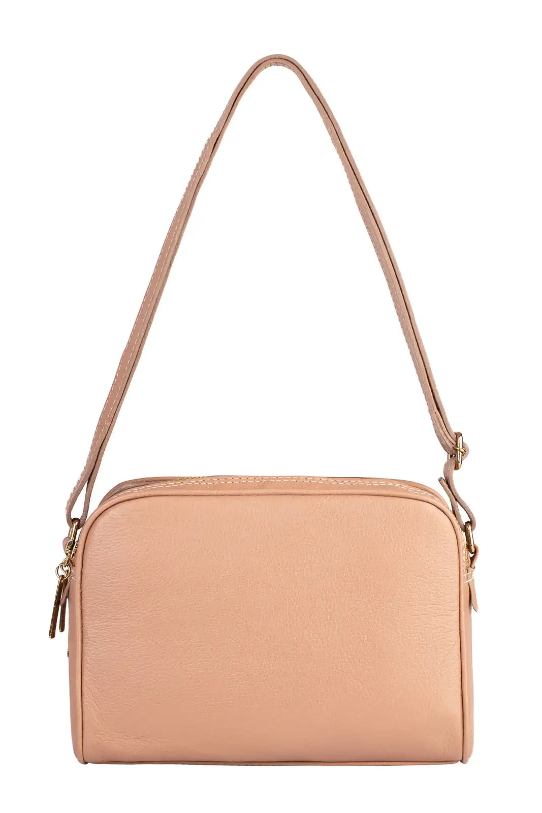 Bolsa quadrada de couro liso Daiana - Enluaze