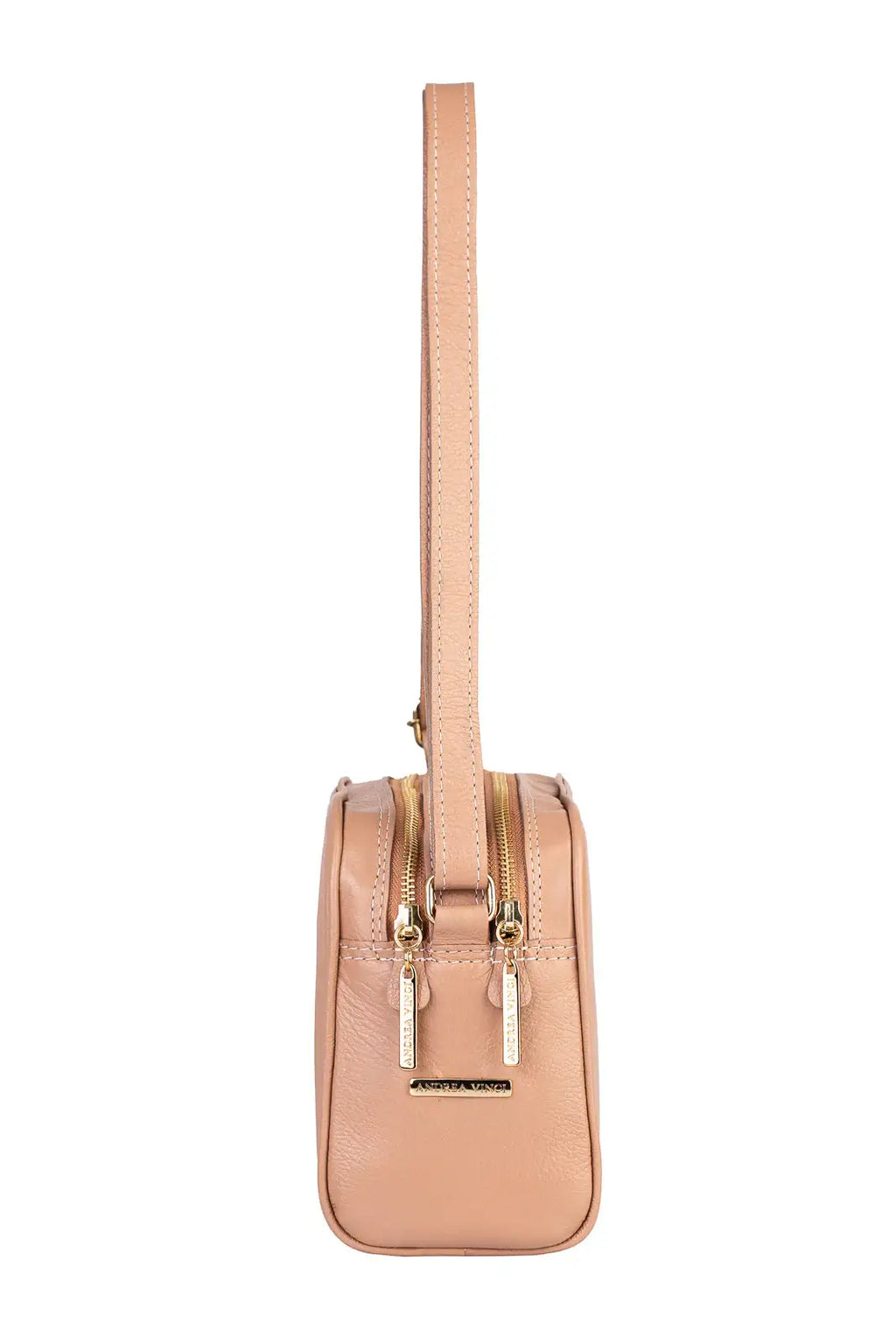 Bolsa quadrada de couro liso Daiana - Enluaze