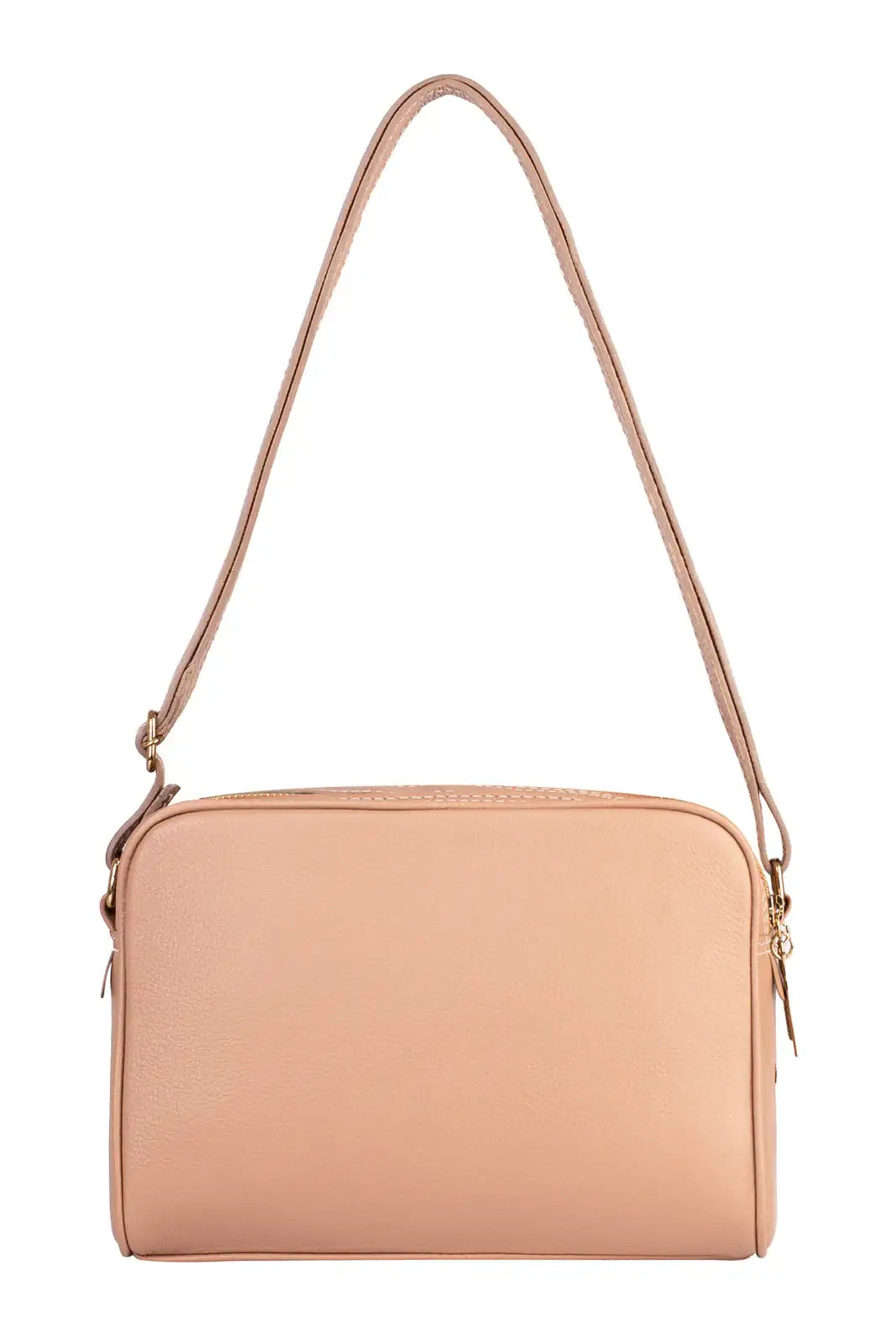 Bolsa quadrada de couro liso Daiana - Enluaze