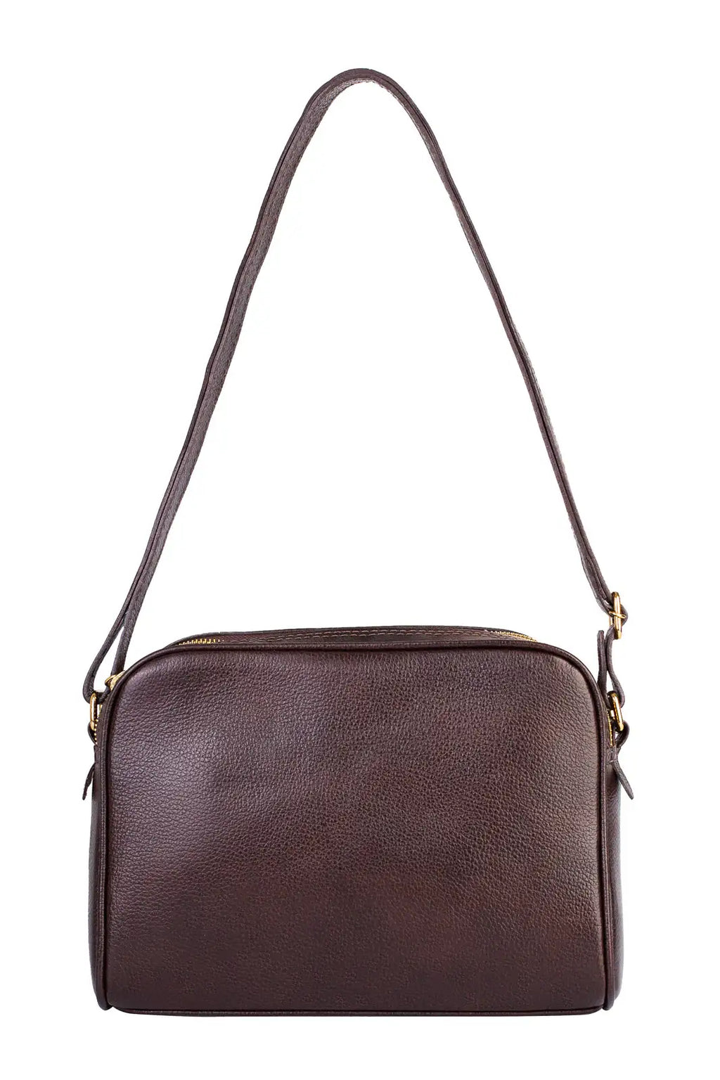 Bolsa quadrada de couro liso Daiana - Enluaze