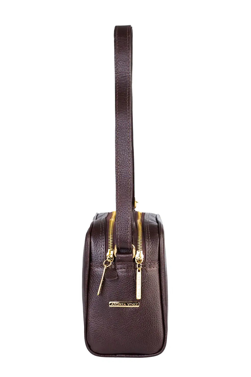 Bolsa quadrada de couro liso Daiana - Enluaze