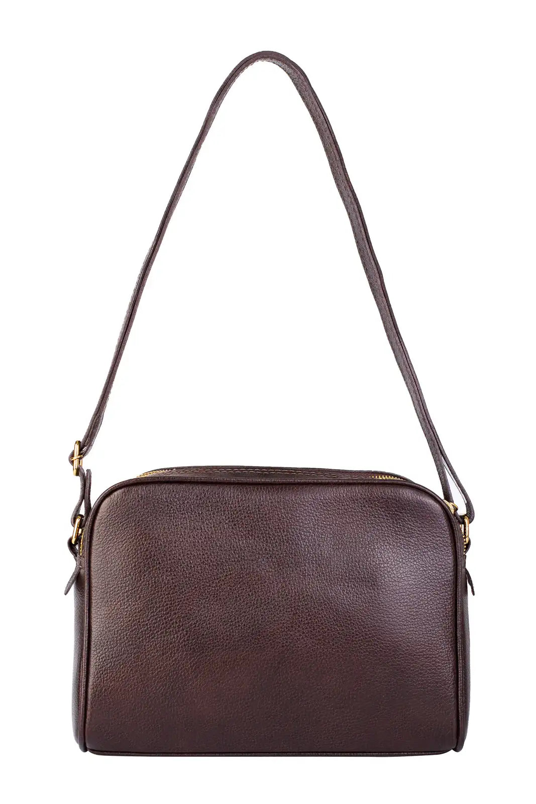 Bolsa quadrada de couro liso Daiana - Enluaze