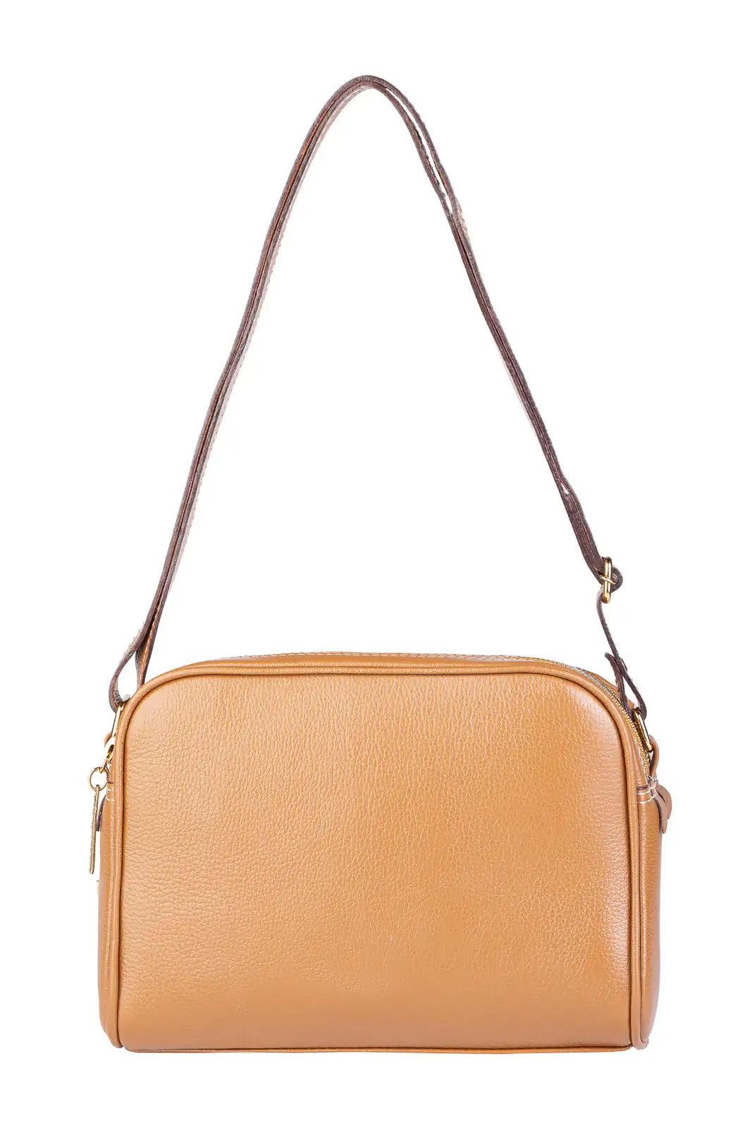 Bolsa quadrada de couro liso Daiana - Enluaze