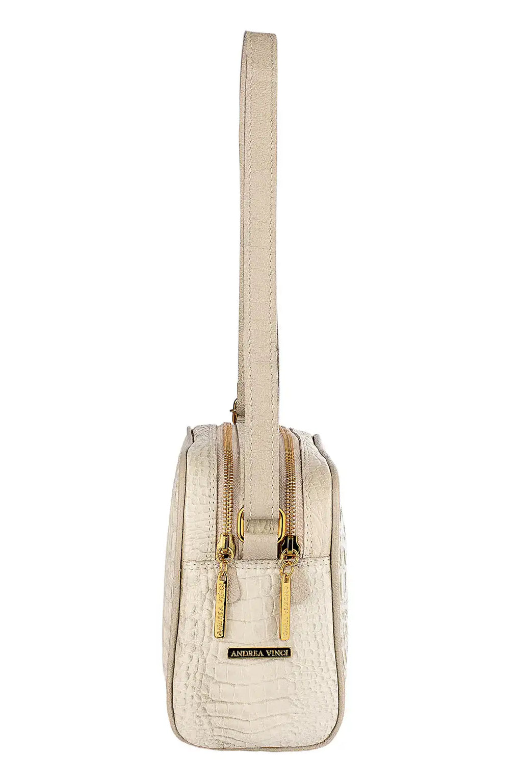 Bolsa quadrada de couro croco Daiana - Enluaze