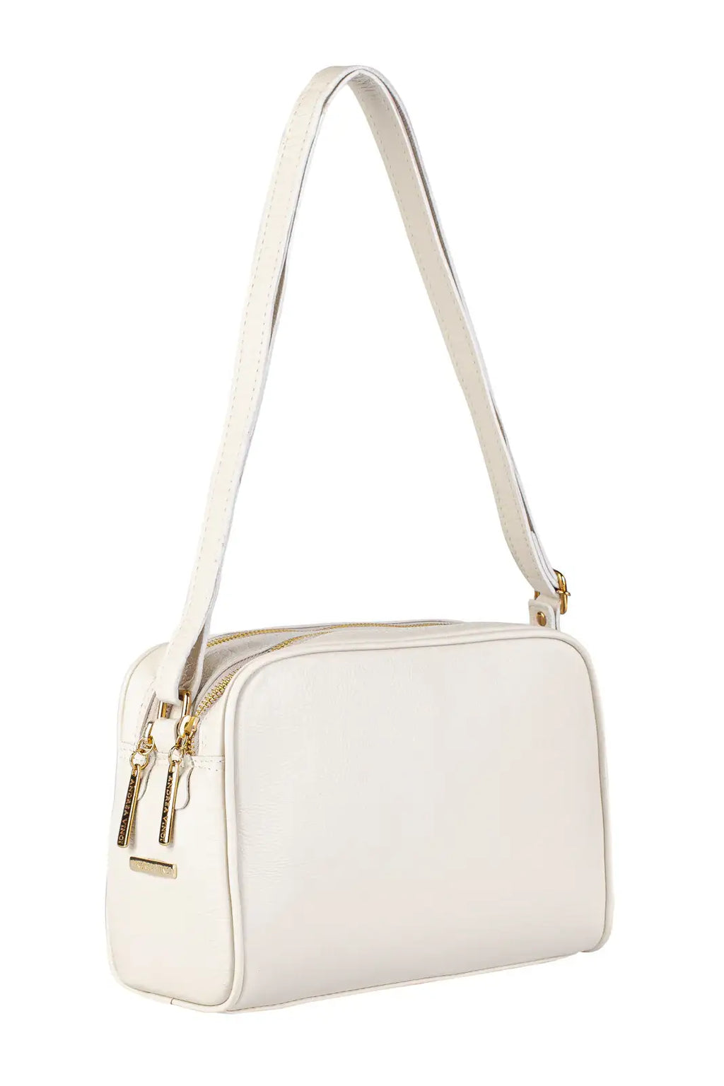 Bolsa quadrada de couro liso Daiana - Enluaze