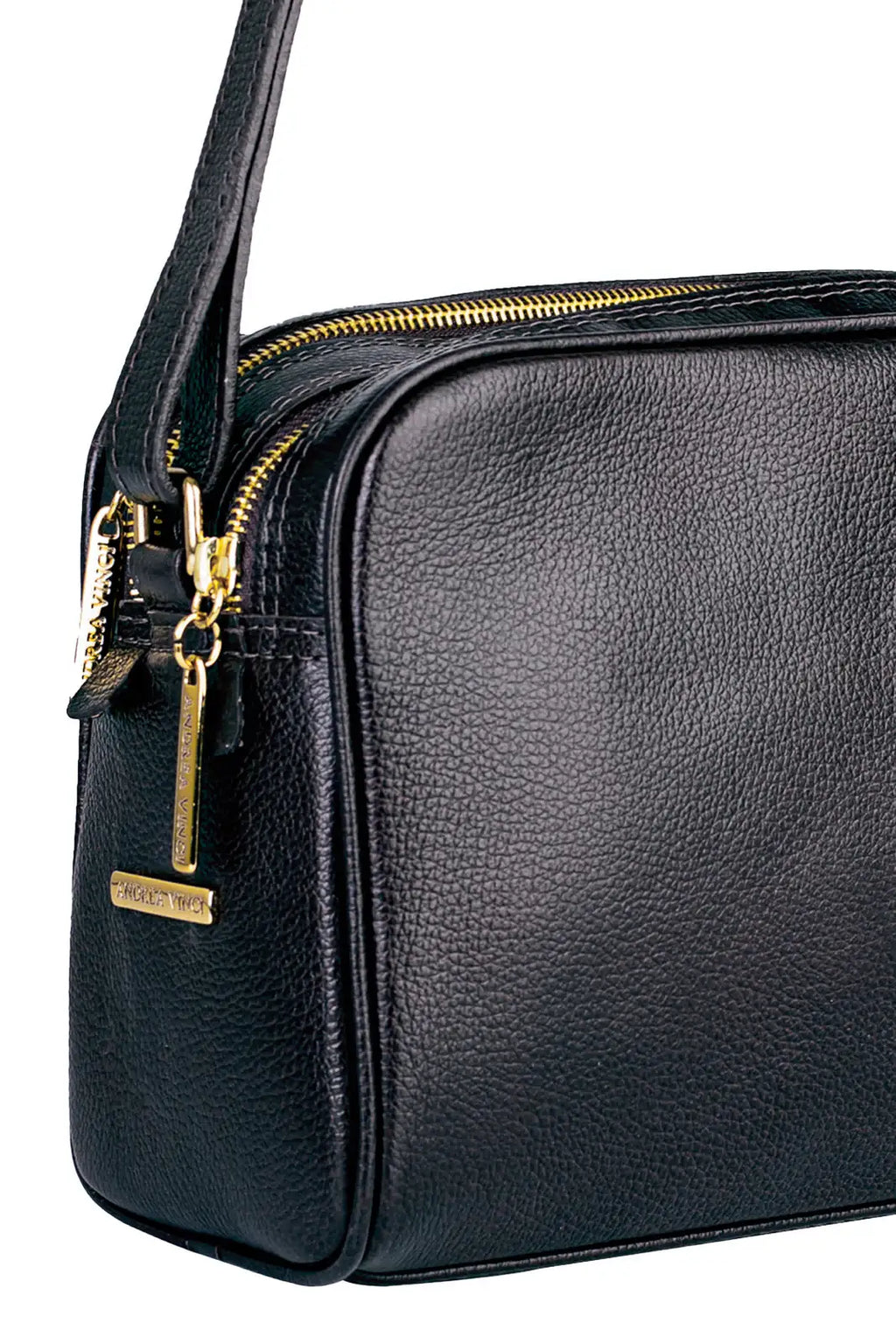 Bolsa quadrada de couro liso Daiana - Enluaze