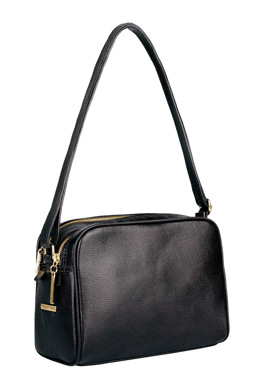 Bolsa quadrada de couro liso Daiana - Enluaze