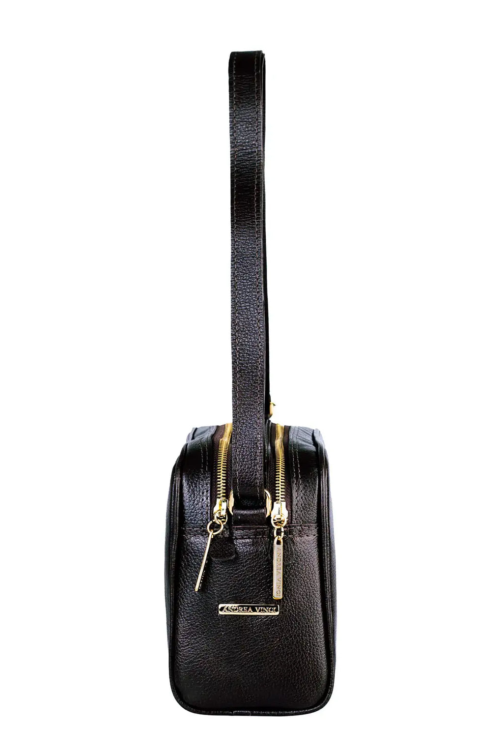 Bolsa quadrada de couro liso Daiana - Enluaze