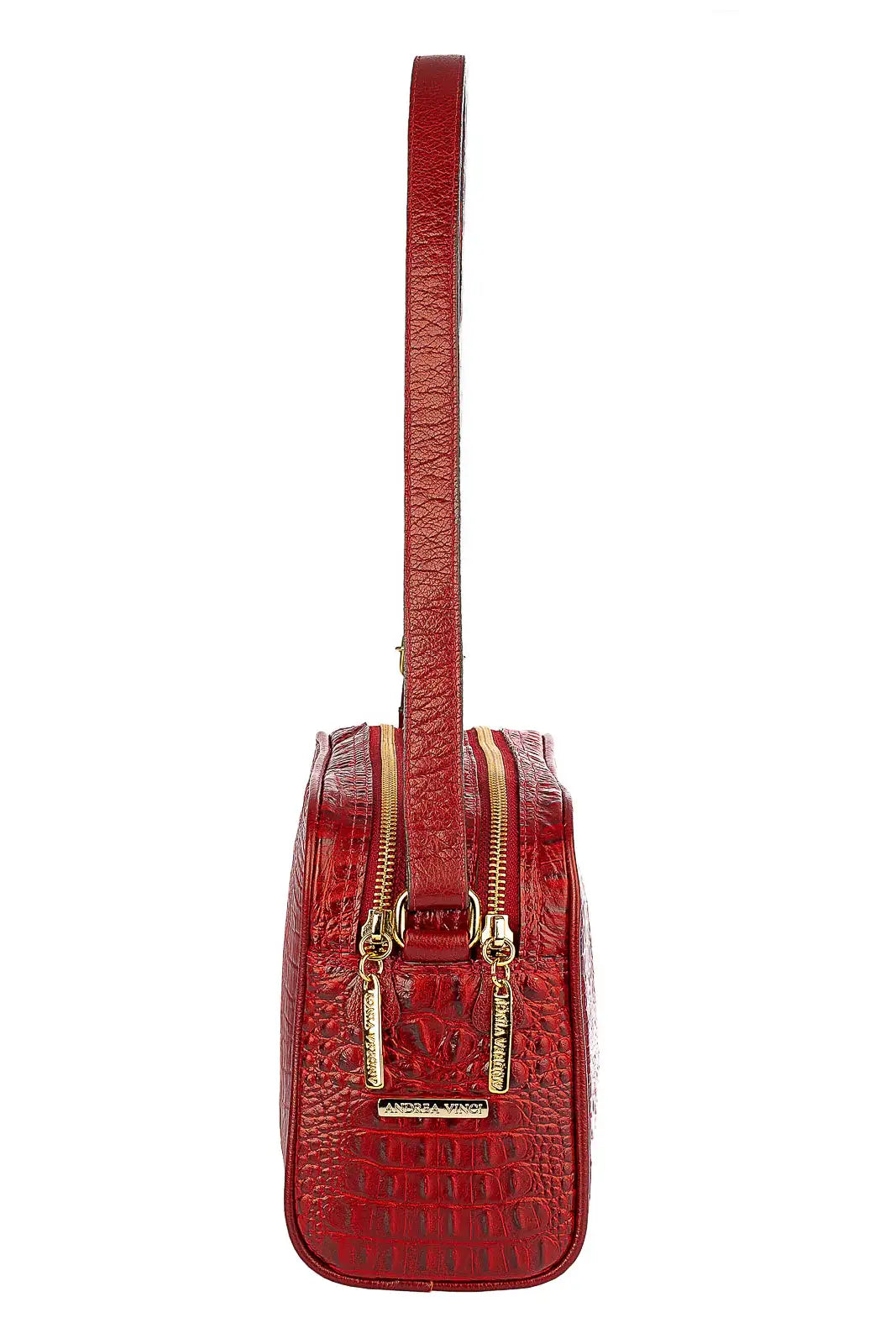 Bolsa quadrada de couro croco Daiana - Enluaze