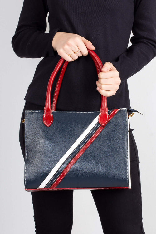 Bolsa de ombro em couro estruturada Raquel - Enluaze