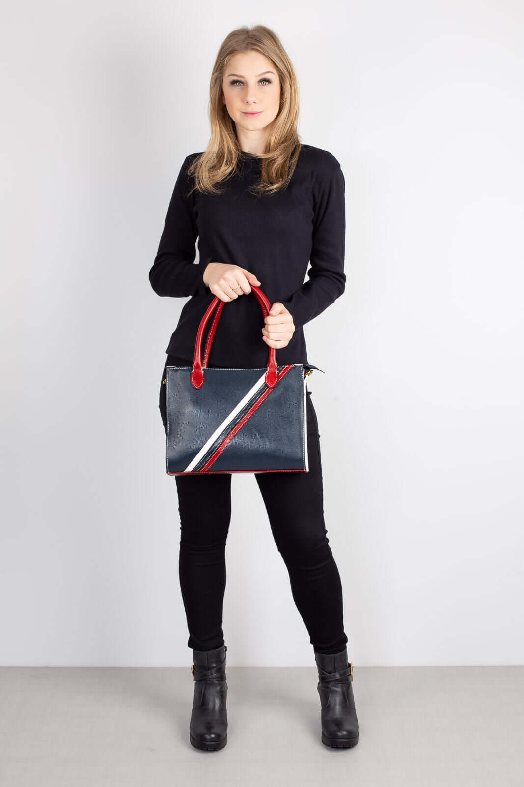 Bolsa de ombro em couro estruturada Raquel - Enluaze