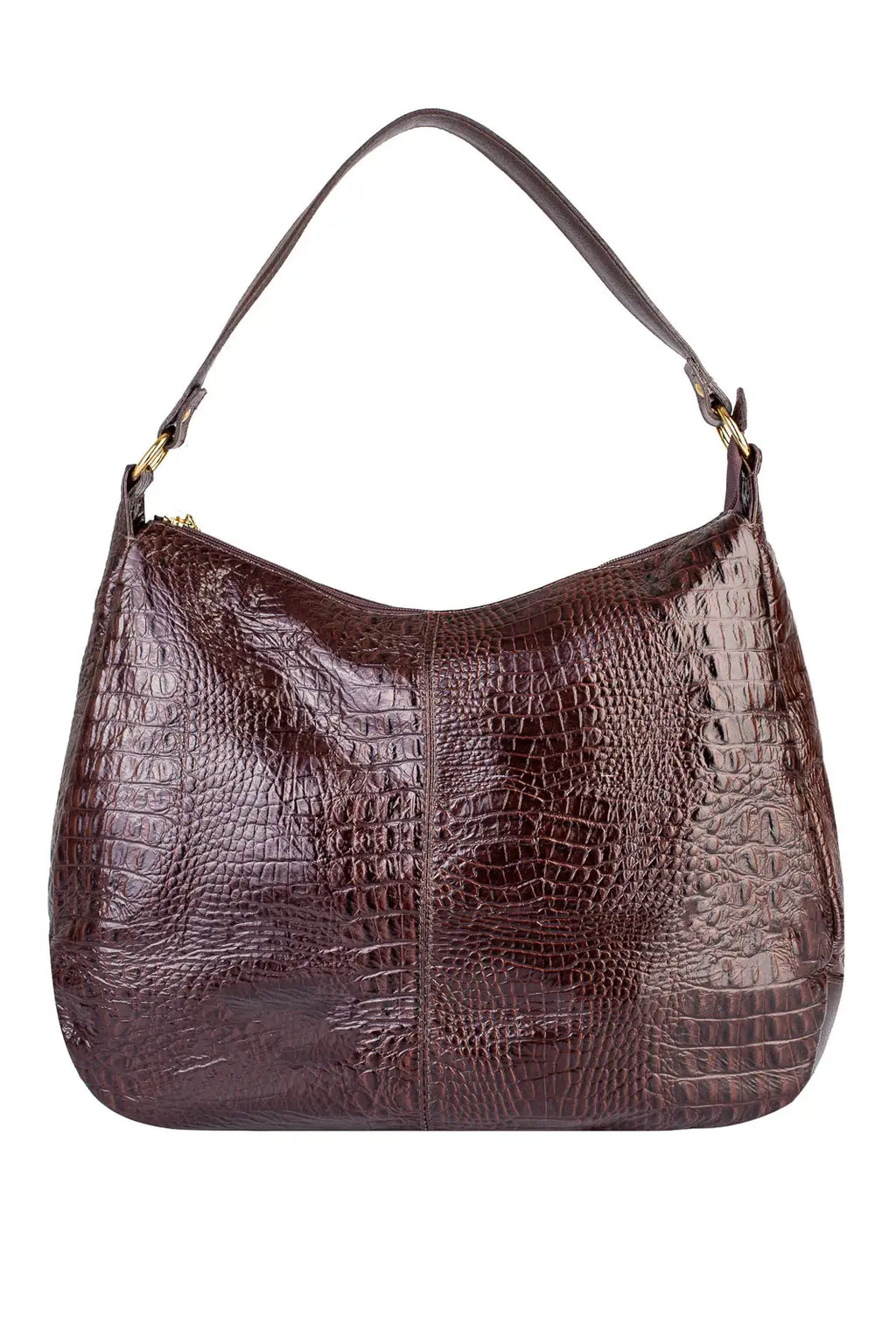 Bolsa saco grande de couro croco Carla - Enluaze