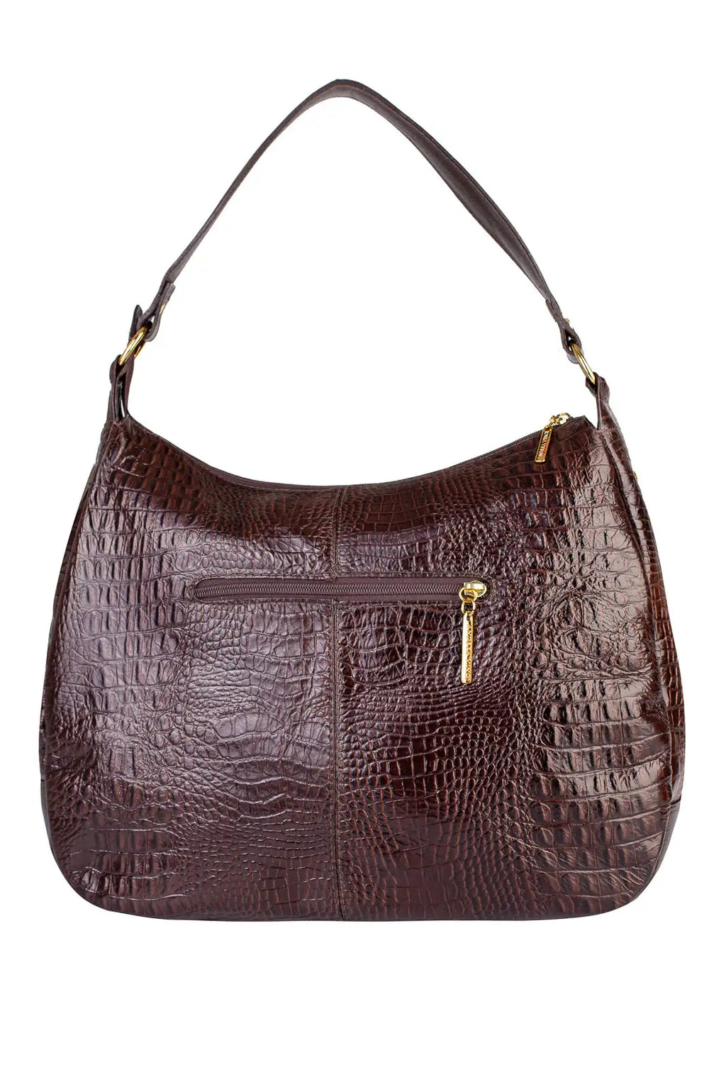 Bolsa saco grande de couro croco Carla - Enluaze