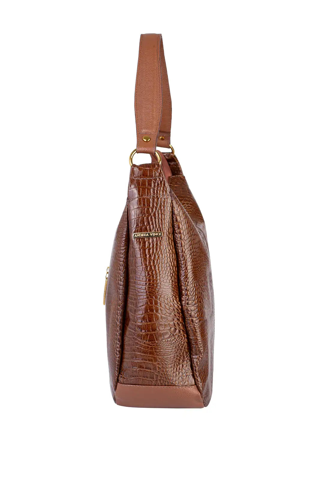 Bolsa saco grande de couro croco Carla - Enluaze