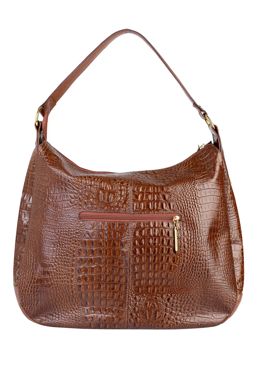 Bolsa saco grande de couro croco Carla - Enluaze