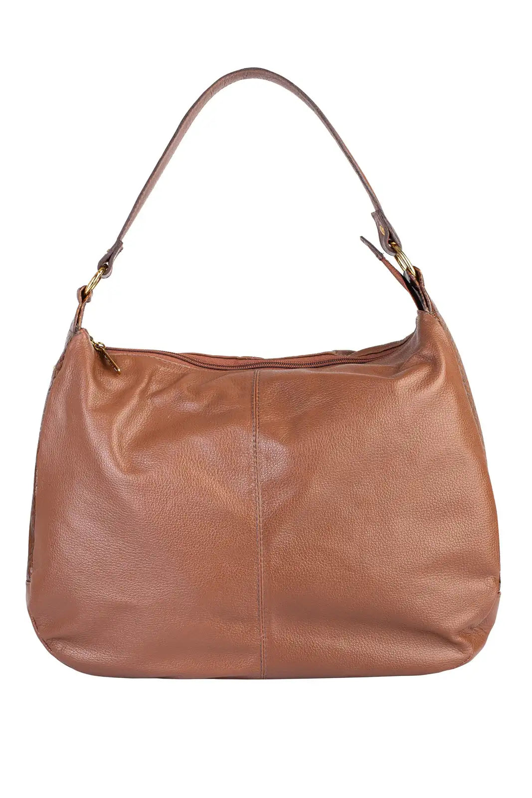 Bolsa saco grande de couro liso Carla - Enluaze