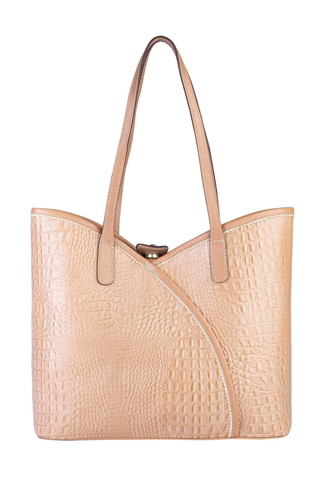 Bolsa grande de couro croco Rachel - Enluaze